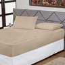 Kit Protetor de Colchão King Impermeável 3 Peças Antiácaro 100% Poliéster Capa para Cama Cáqui - 1