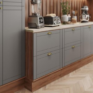Balcão Bella 2 Gavetas Nog/cinza 60cm Carraro