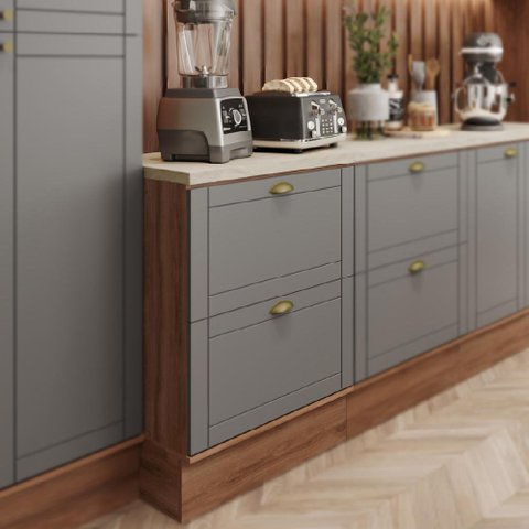 Balcão Bella 2 Gavetas Nog/cinza 60cm Carraro
