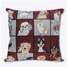 Almofada Fibra Veludo 40x40cm Dogs 10064772 Travesseiro Decorativo Personalizado Cachorros Criativo - 1