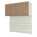 Ver imagem 3 de Ponte Modulada 165cm Casal Queen 4 Portas Cabeceira Seletto Henn - Areia/jequitibá