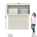 Ver imagem 2 de Ponte Modulada 165cm Casal Queen 4 Portas Cabeceira Seletto Henn - Areia/jequitibá