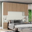 Ver imagem 4 de Ponte Modulada 165cm Casal Queen 4 Portas Cabeceira Seletto Henn - Areia/jequitibá