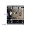 Ver imagem 4 de Guarda Roupas Modulado c/organizador e suportes Linha FREE - BE Mobiliário Cinza
