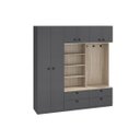 Ver imagem 2 de Guarda Roupas Modulado c/organizador e suportes Linha FREE - BE Mobiliário Cinza