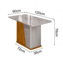 Ver imagem 4 de Mesa de Jantar Harmonia 4 Lugares Naturalle e Off White para Sala de Jantar Moderna