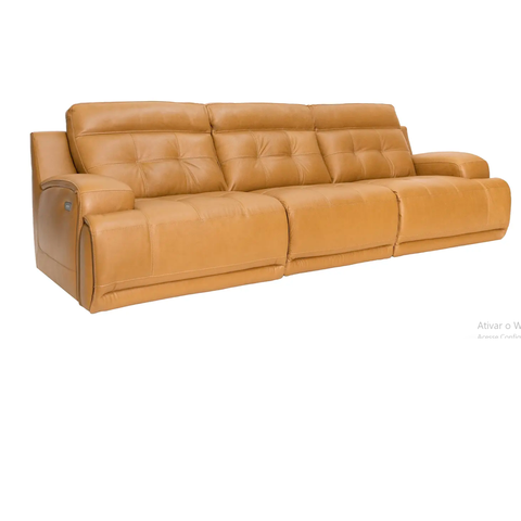Sofá U108 Idea Relax By Natuzzi – Couro Legítimo e 3 Assentos Elétricos
