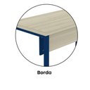 Ver mais imagens de Mesa Escritório 1500x600x750mm M150-60pe40tub Castanheira Natural-azul Delrei