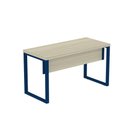Ver imagem 1 de Mesa Escritório 1500x600x750mm M150-60pe40tub Castanheira Natural-azul Delrei
