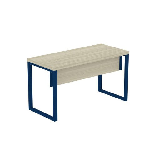 Mesa Escritório 1500x600x750mm M150-60pe40tub Castanheira Natural-azul Delrei