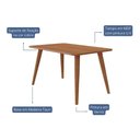 Ver imagem 5 de Conjunto: Mesa de Cozinha Adele Tampo Madeirado 130x80cm e 4 Cadeiras Paola Carvalho/cinamomo -