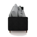 Ver imagem 6 de Sofá Montecarlo 3 Lugares 232cm Veludo/pu Cinza/preto