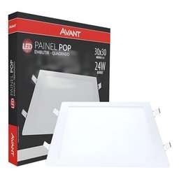 Painel Led Quad Embutir 24w 3000k-avant - 1