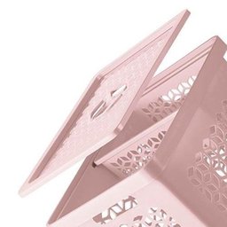 Cesto De Roupa Multiuso 55L Rosa - 5