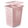 Cesto De Roupa Multiuso 55L Rosa - 1