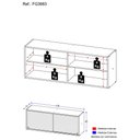 Ver imagem 5 de Armário de Cozinha Multimóveis Veneza GB 120 cm 2 Portas Vidro FG3683 Preto