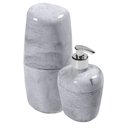 Ver imagem 1 de Kit de Acessórios para Banheiro com 2 Peças Marmorizado Astra Branco