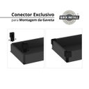 Ver imagem 4 de Mesa para Escritório Diretor em L com Armário e 1 Pasta Suspensa 1 Gaveta 1 Porta 170cm Espresso Móveis Marrom E Preto