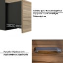 Ver mais imagens de Mesa para Escritório Diretor em L com Armário e 1 Pasta Suspensa 1 Gaveta 1 Porta 170cm Espresso Móveis Marrom E Preto