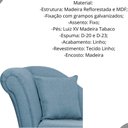 Ver imagem 2 de Divã Recamier Olivia Linho 150cm Lado Esquerdo