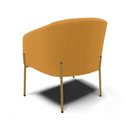 Ver imagem 4 de Cadeira Sala de Jantar Pé Ferro Dourado Kit 2 Stella Bouclê D03 - D'Rossi Cor Mostarda