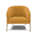 Ver imagem 2 de Cadeira Sala de Jantar Pé Ferro Dourado Kit 2 Stella Bouclê D03 - D'Rossi Cor Mostarda