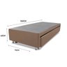 Cama Box Bicama Auxiliar Solteiro Corino Espuma 8cm 40x78x188 Bege - 3