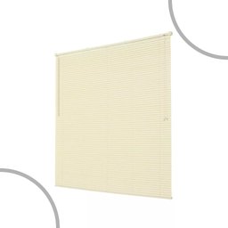 Persiana Horizontal de Pvc- 0,80x1,30m Cortina Off Blackout Bege - 1