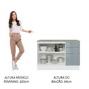 Ver imagem 6 de Balcão de Pia 120 cm 2 Portas 3 Gavetas Branco/Cinza Lux Madesa