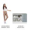 Balcão de Pia 120 cm 2 Portas 3 Gavetas Branco/Cinza Lux Madesa - 6