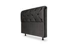 Ver imagem 1 de Cabeceira De Cama Box Daiana Casal 140cm X 118cm Suede Preto Mz Decor