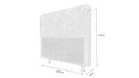 Ver imagem 3 de Cabeceira De Cama Box Daiana Casal 140cm X 118cm Suede Preto Mz Decor