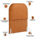 Ver imagem 5 de Cabeceira Cama Box 100cm Lanna com Puff Recamier Doha W01 Couríssimo Canela - Lyam Decor
