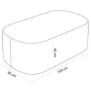 Ver mais imagens de Cabeceira Cama Box 100cm Lanna com Puff Recamier Doha W01 Couríssimo Canela - Lyam Decor