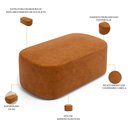 Ver imagem 6 de Cabeceira Cama Box 100cm Lanna com Puff Recamier Doha W01 Couríssimo Canela - Lyam Decor