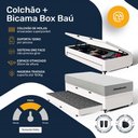 Ver imagem 5 de Bicama Baú + Colchão Mola Ensacada Ortobom Plenno Solteiro 88