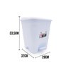Lixeira Quadrado Plástico Cesto Pedal Tampa 14l Rischioto:branco - 2