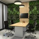 Ver imagem 1 de Conjunto Escritório Mesa de Reunião 1,80m Painel Tv Mb F5