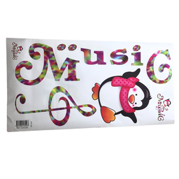 Adesivo de Geladeira Baby Pinguim Music Decoração Lavável - 9
