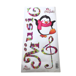 Adesivo de Geladeira Baby Pinguim Music Decoração Lavável - 8