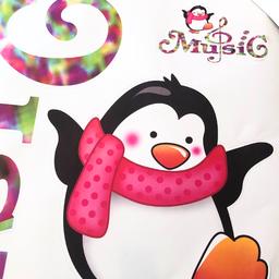 Adesivo de Geladeira Baby Pinguim Music Decoração Lavável - 7