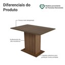Ver imagem 3 de Mesa de Jantar Retangular com Tampo de Vidro Madesa