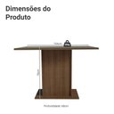 Ver imagem 2 de Mesa de Jantar Retangular com Tampo de Vidro Madesa