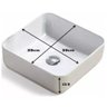 Cuba para Banheiro de Apoio Lavabo Quadrada 39x39cm - Camburi - 6