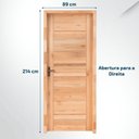 Ver imagem 2 de Kit Porta Pronta Maciça de Eucalipto 214CMX89CM Comercial Clean Abertura Direita
