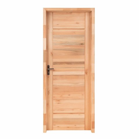 Kit Porta Pronta Maciça de Eucalipto 214CMX89CM Comercial Clean Abertura Direita