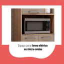 Ver mais imagens de Cozinha Completa 6 Peças 12 Portas 3 Gavetas Armário para Geladeira Amêndoa Thela