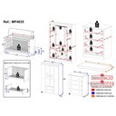 Ver imagem 4 de Quarto de Bebê Completo Berço Americano 3 em 1 Colchão Sonho Multimóveis Mp4635 Branco/off White