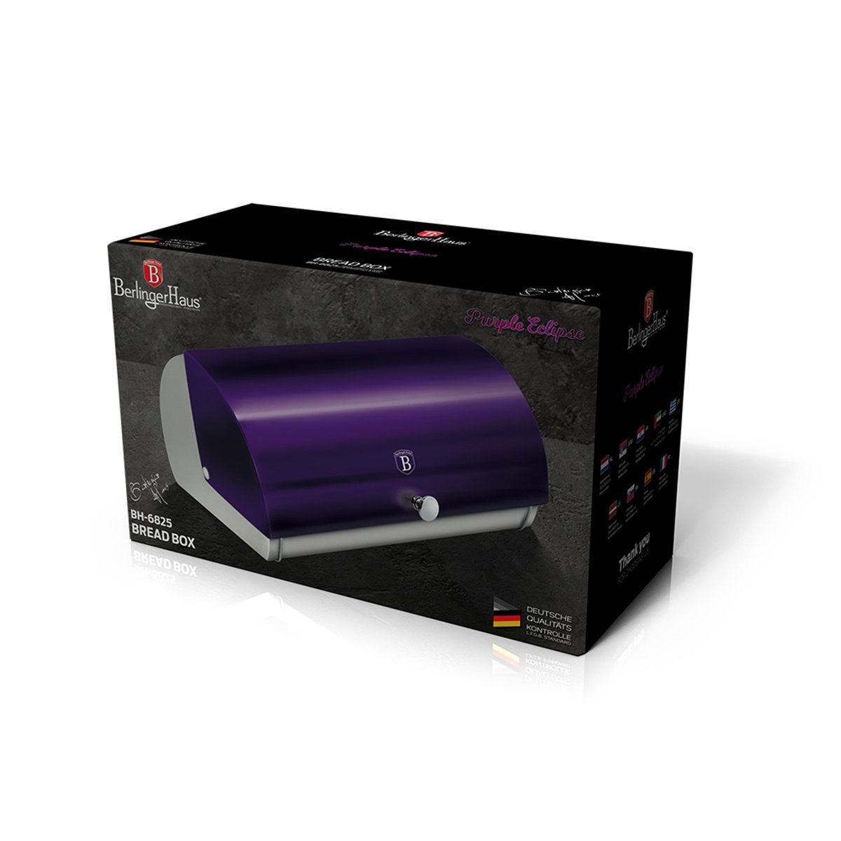 Recipiente Porta Pão com Tampa 38cm Purple Berlinger Haus - 5