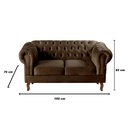 Ver imagem 6 de Conjunto Sofá Dom Pedro 2 e 3 Lugares Chesterfield Capitonê - Café